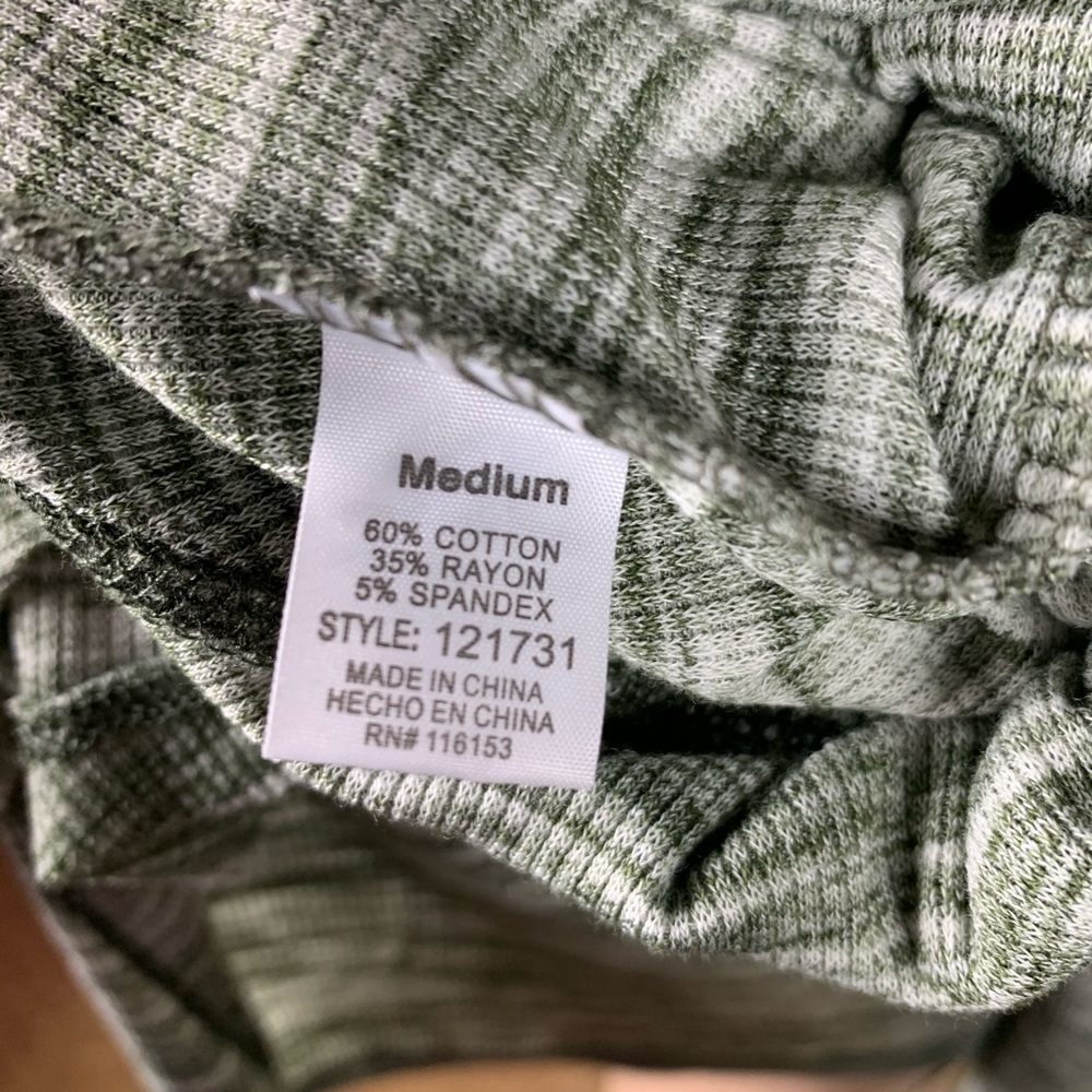 Long Sleeve Green & Gray Oversized Tunic - Picture 7 of 7